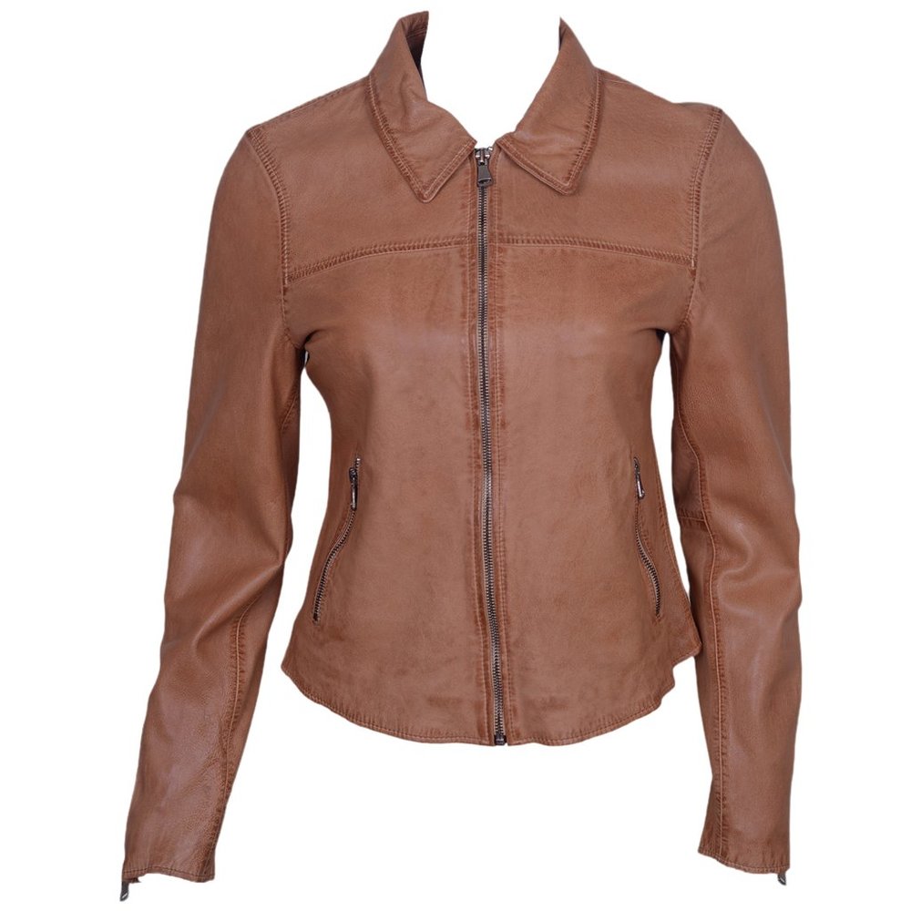 Women's Classic Leather Scuba Jacket